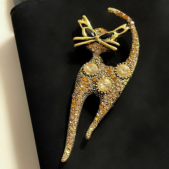 ✨Gorgeous Rhinestones Cat Brooch - Picture 1 of 2